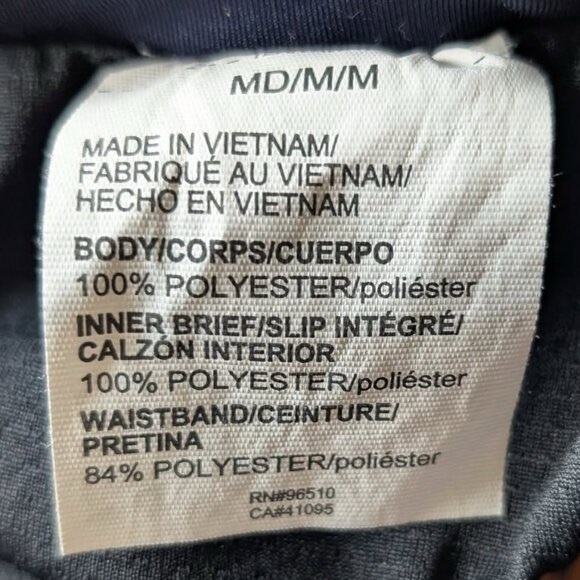 Under Armour Shorts Gray with Navy Trim Elastic Drawstring Waistline Inner Line - Picture 5 of 5